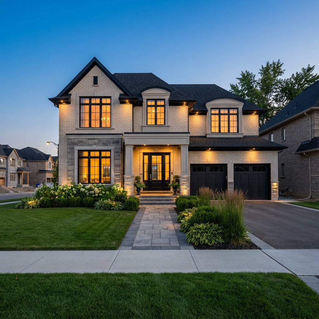 Newly built detached home prepared for market